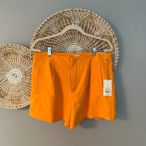 Women’s High-Rise Tailored Shorts - A New Day - Orange - Size 12